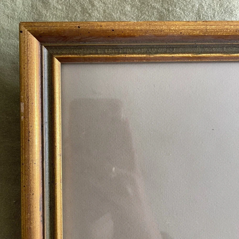 Ornate Wood Picture Frame gold farmhouse cottage victorian 8x10 Stand hang